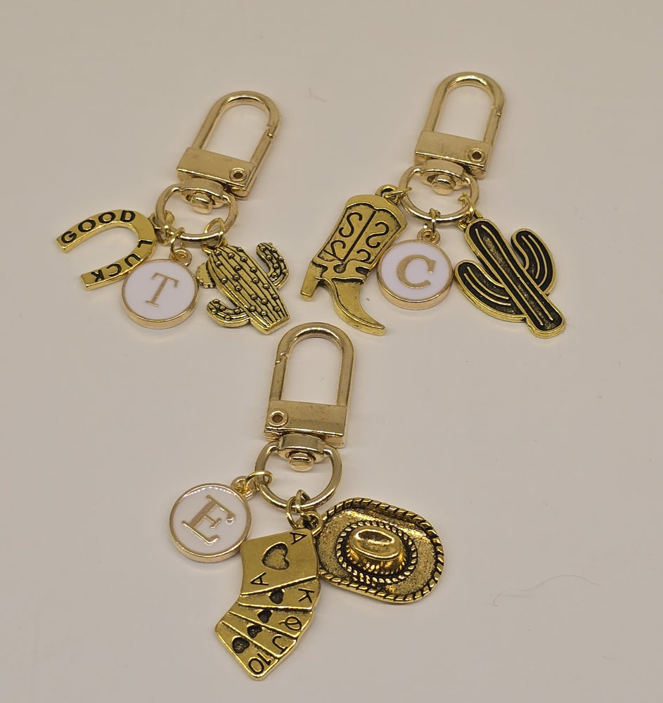 Western Keychains with initial