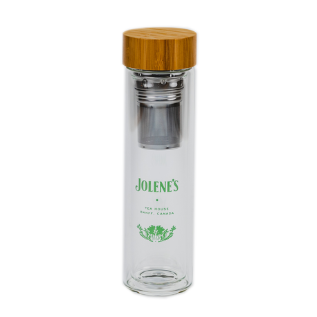 Jolene's Tea Glass Thermos with Bamboo Lid 500ml - Jolene's Tea House